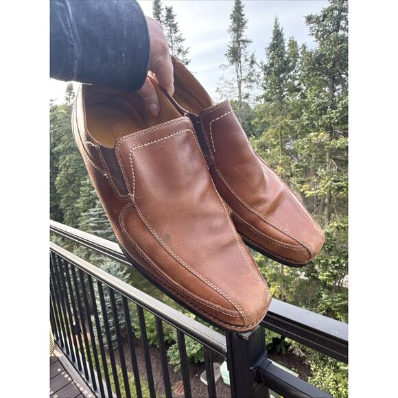 Sandro Moscoloni Easy Leather Venetian Loafer Shoes Men's Brown Size US 13 - Picture 16 of 16